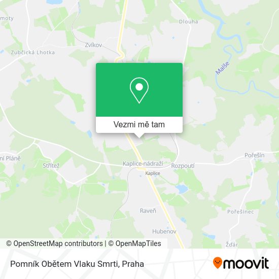 Pomník Obětem Vlaku Smrti mapa