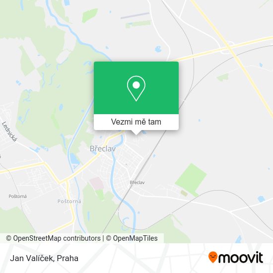 Jan Valíček mapa