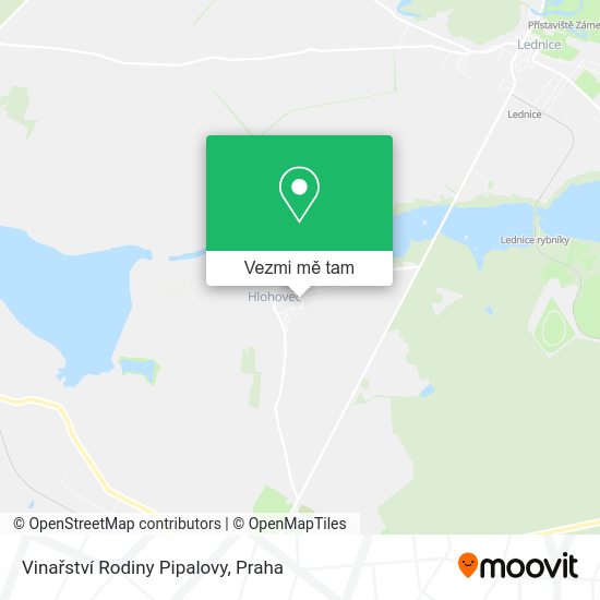 Vinařství Rodiny Pipalovy mapa