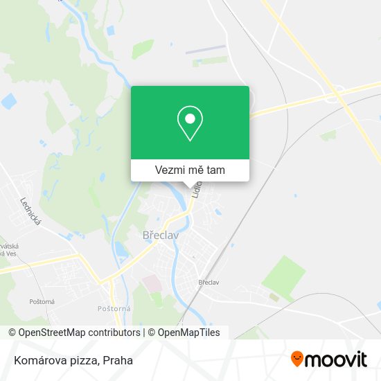 Komárova pizza mapa
