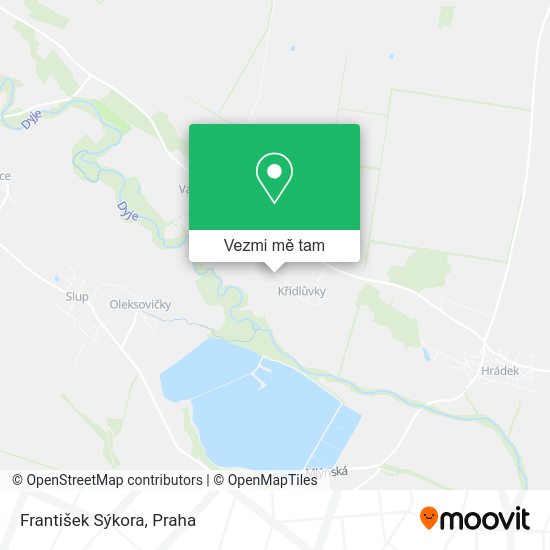 František Sýkora mapa