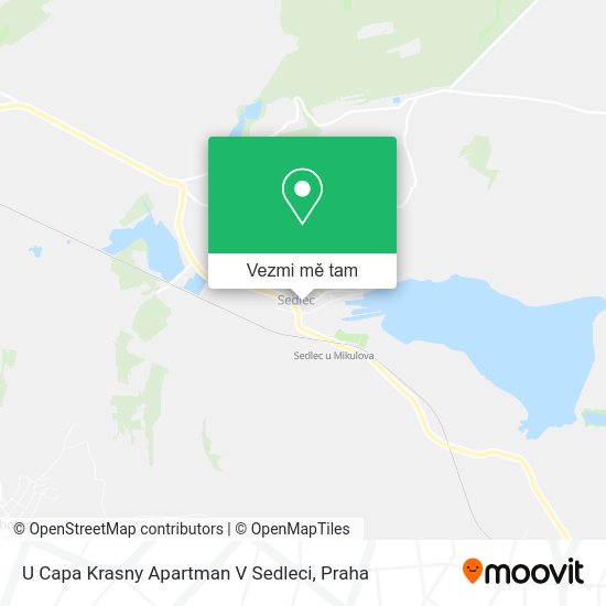 U Capa Krasny Apartman V Sedleci mapa