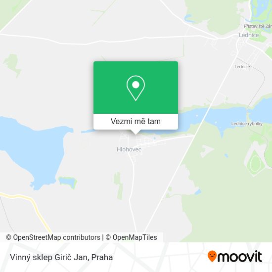 Vinný sklep Girič Jan mapa