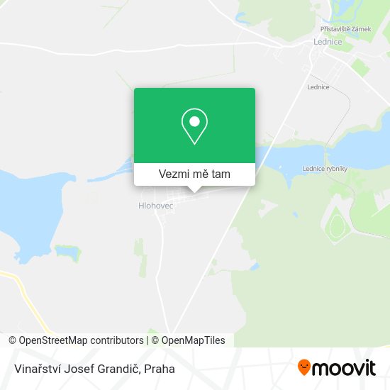 Vinařství Josef Grandič mapa