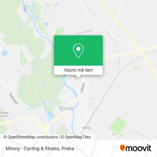 Milony - Cycling & fitness mapa