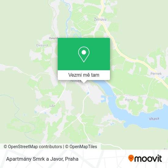 Apartmány Smrk a Javor mapa