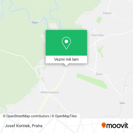 Josef Korinek mapa