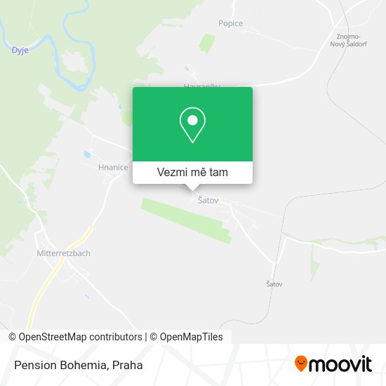 Pension Bohemia mapa