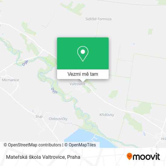 Mateřská škola Valtrovice mapa