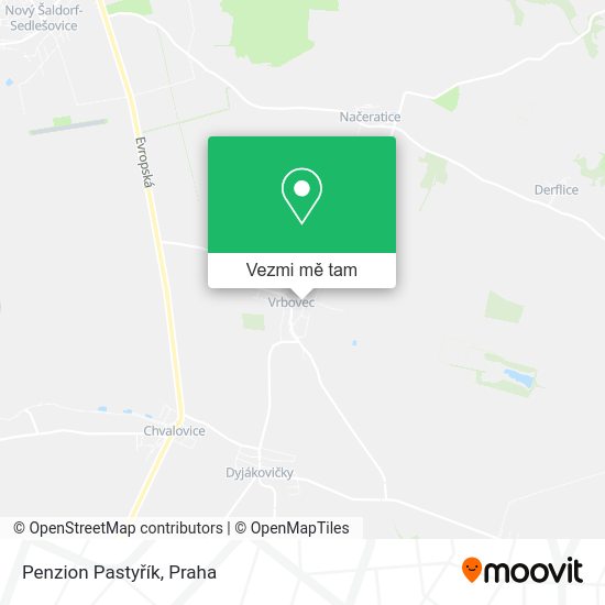 Penzion Pastyřík mapa