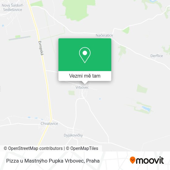 Pizza u Mastnýho Pupka Vrbovec mapa