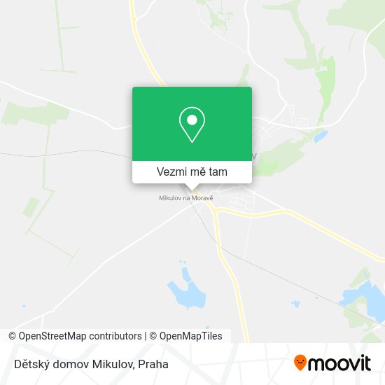 Dětský domov Mikulov mapa