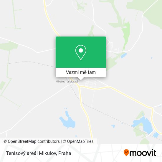 Tenisový areál Mikulov mapa