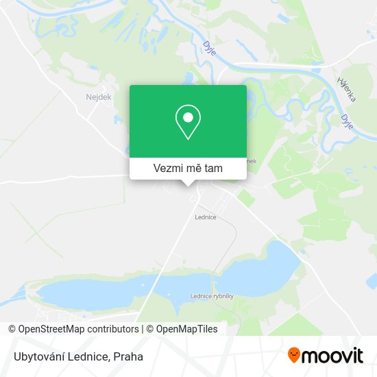 Ubytování Lednice mapa