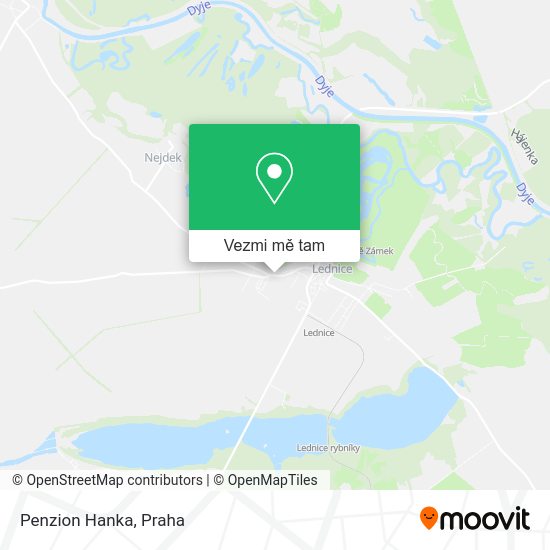Penzion Hanka mapa