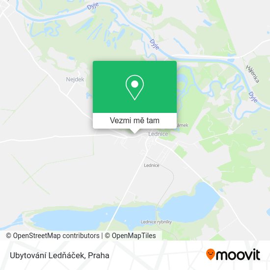 Ubytování Ledňáček mapa