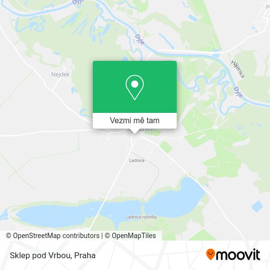 Sklep pod Vrbou mapa