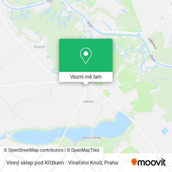 Vinný sklep pod Křížkem - Vinařství Knoll mapa