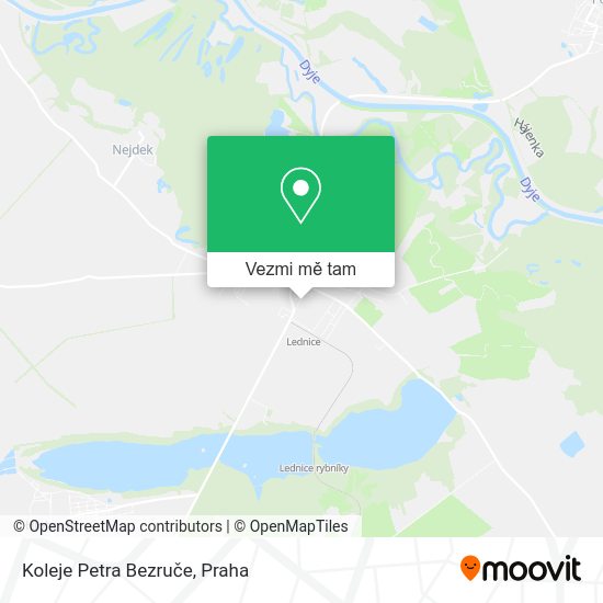 Koleje Petra Bezruče mapa