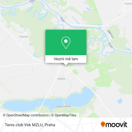 Tenis club Vsk MZLU mapa