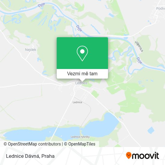 Lednice Dávná mapa