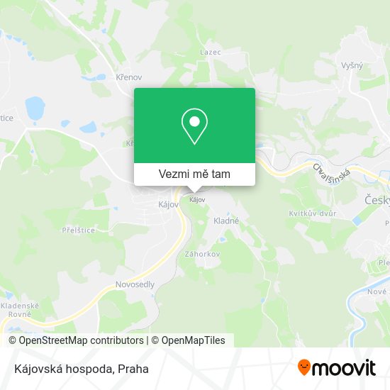 Kájovská hospoda mapa