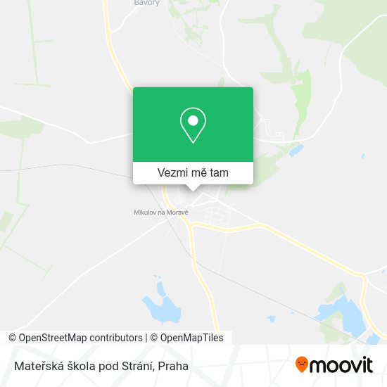 Mateřská škola pod Strání mapa