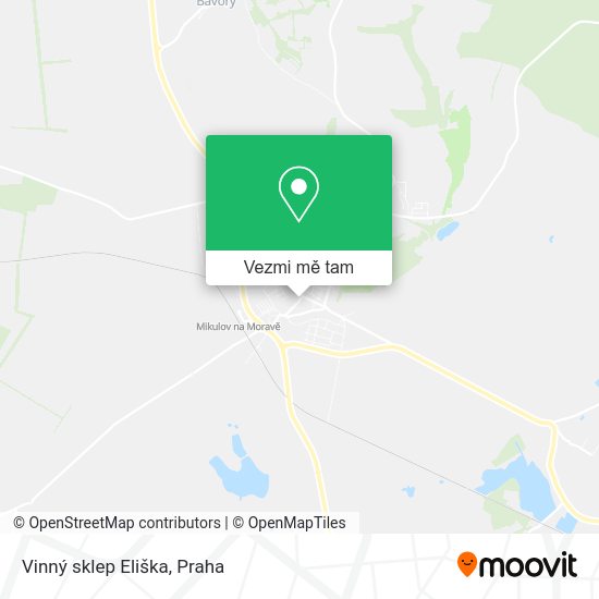 Vinný sklep Eliška mapa