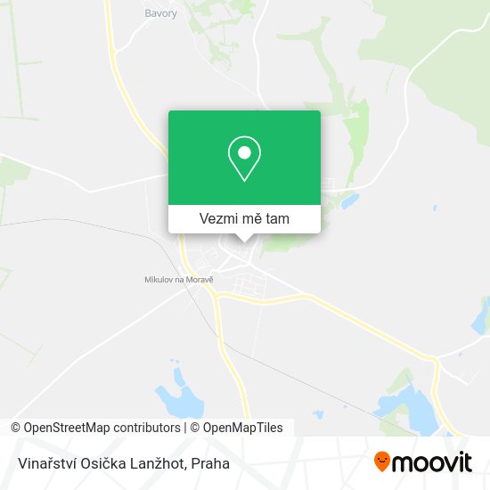 Vinařství Osička Lanžhot mapa