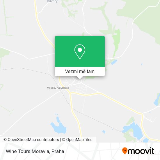 Wine Tours Moravia mapa