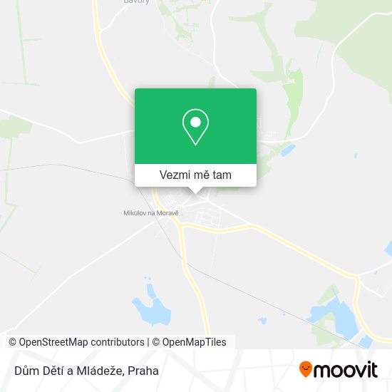 Dům Dětí a Mládeže mapa