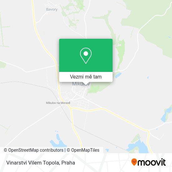 Vinarstvi Vilem Topola mapa