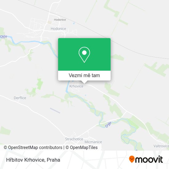 Hřbitov Krhovice mapa