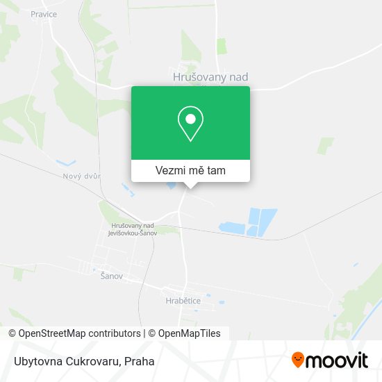 Ubytovna Cukrovaru mapa