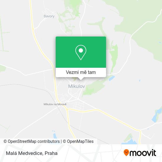 Malá Medvedice mapa