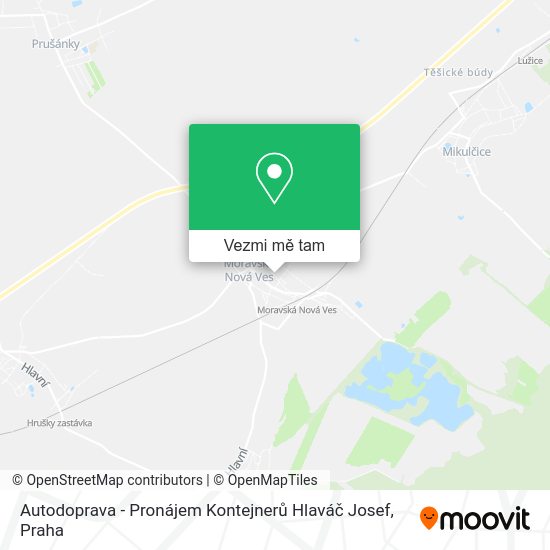 Autodoprava - Pronájem Kontejnerů Hlaváč Josef mapa