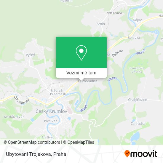 Ubytovani Trojakova mapa