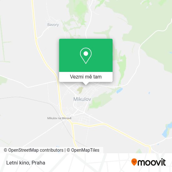 Letní kino mapa