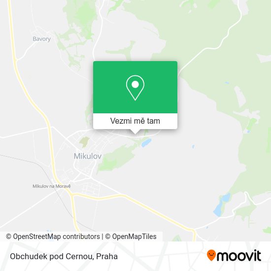 Obchudek pod Cernou mapa
