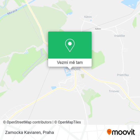 Zamocka Kaviaren mapa
