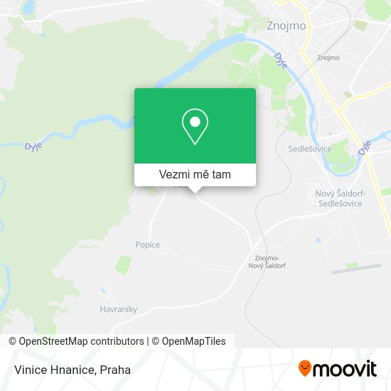 Vinice Hnanice mapa
