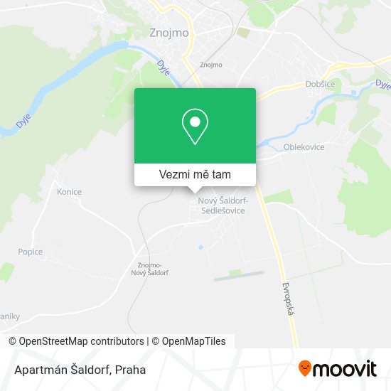 Apartmán Šaldorf mapa