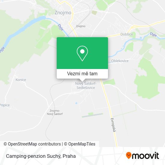 Camping-penzion Suchý mapa