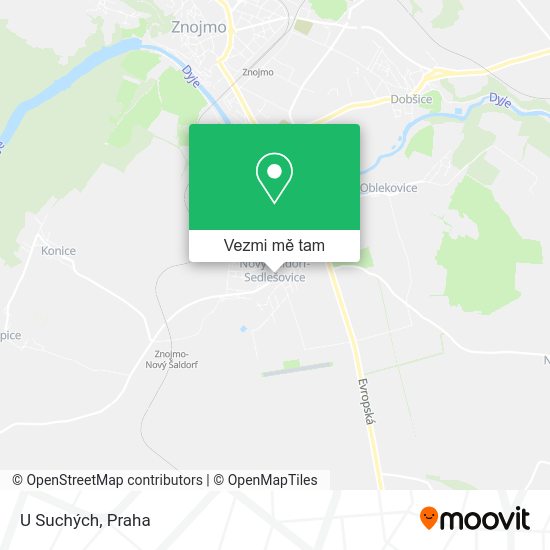U Suchých mapa