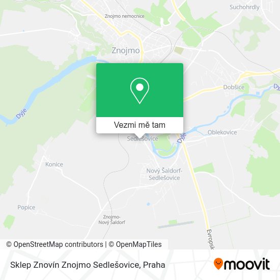 Sklep Znovín Znojmo Sedlešovice mapa