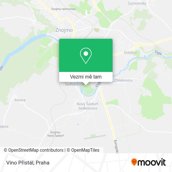 Víno Přistál mapa