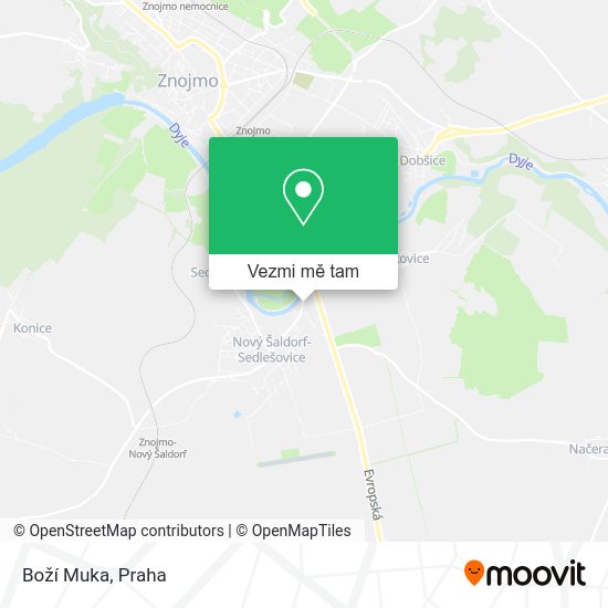 Boží Muka mapa