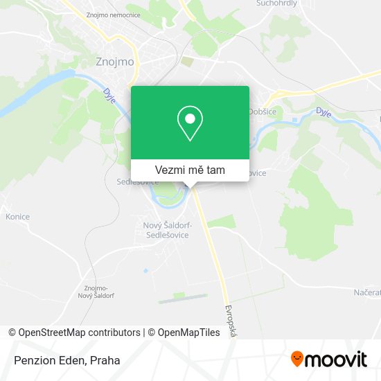 Penzion Eden mapa