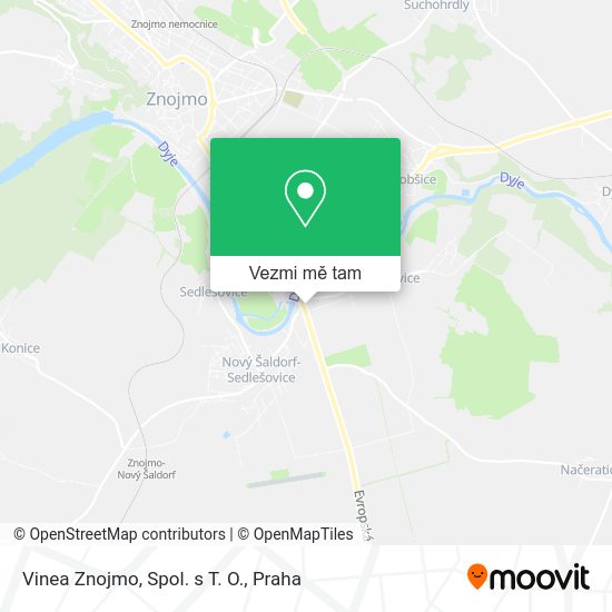 Vinea Znojmo, Spol. s T. O. mapa