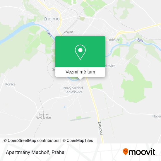 Apartmány Machoň mapa